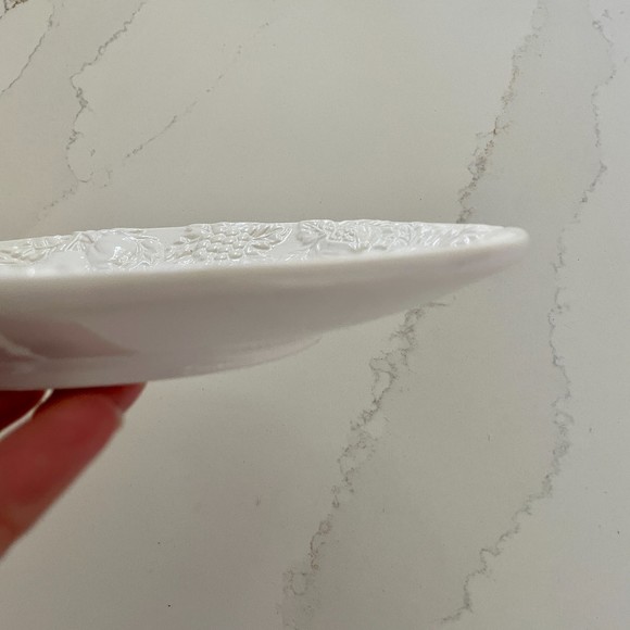 Vintage Gibson Designs Fruitful 10in White Oval Serving Platter - Picture 3 of 10